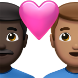 Coppia Con Cuore: Uomo, Uomo, Carnagione Scura, Carnagione Media