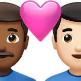 Coppia Con Cuore: Uomo, Uomo, Carnagione Medio-Scura, Carnagione Chiara