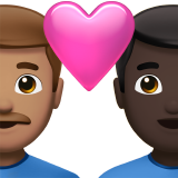 Coppia Con Cuore: Uomo, Uomo, Carnagione Media, Carnagione Scura