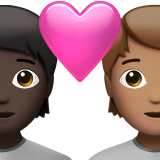 Coppia Con Cuore: Persona, Persona, Carnagione Scura, Carnagione Media