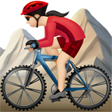 Ciclista Donna Di Mountain Bike: Carnagione Chiara