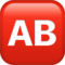 Großbuchstaben AB In Rotem Quadrat