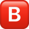 Großbuchstabe B In Rotem Quadrat