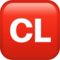 Großbuchstaben CL In Rotem Quadrat