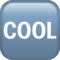 Wort „Cool“ In Blauem Quadrat