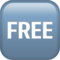 Wort „Free“ In Blauem Quadrat