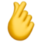 يد مع تقاطع السبابة والإبهام