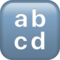 Eingabesymbol Lateinische Kleinbuchstaben