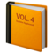 Orangefarbenes Buch