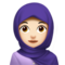 امرأة محجبة: بشرة فاتحة