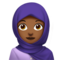 امرأة محجبة: بشرة داكنة متوسطة