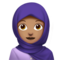امرأة محجبة: بشرة متوسطة