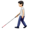 شخص يحمل عصا بيضاء: بشرة فاتحة
