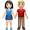 رجل وامرأة يمسكان بيد بعضهما: بشرة فاتحة، بشرة فاتحة متوسطة