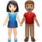 رجل وامرأة يمسكان بيد بعضهما: بشرة فاتحة، بشرة متوسطة