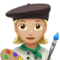 رسامة: بشرة فاتحة متوسطة