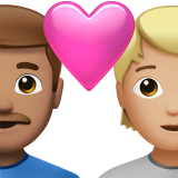 Casal Apaixonado: Homem, Pessoa, Tom de Pele Médio, Tom de Pele Médio-Claro