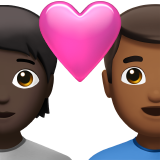 Casal Apaixonado: Pessoa, Homem, Tom de Pele Escuro, Tom de Pele Médio-Escuro