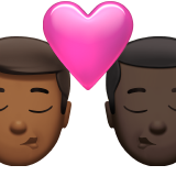 Beijo: Homem, Homem, Tom de Pele Médio-Escuro, Tom de Pele Escuro