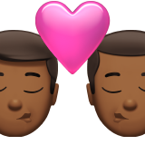 Beijo: Homem, Homem, Tom de Pele Médio-Escuro
