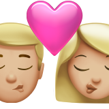 Beijo - Homem: Tom de Pele Médio-Claro, Mulher: Tom de Pele Médio-Claro