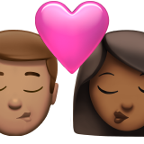 Beijo - Homem: Tom de Pele Médio, Mulher: Tom de Pele Médio-Escuro