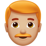 Homem: Tom de Pele Médio-Claro, Cabelo Ruivo