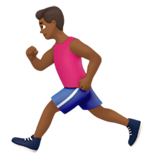 Homem Correndo: Tom de Pele Médio-Escuro