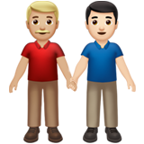 Dois Homens De Mãos Dadas: Tom de Pele Médio-Claro, Tom de Pele Claro