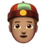 Pessoa Com Gorro Chinês: Tom de Pele Médio