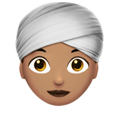 Mulher Com Turbante: Tom de Pele Médio