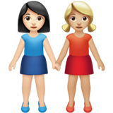 Duas Mulheres De Mãos Dadas: Tom de Pele Claro, Tom de Pele Médio-Claro