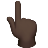 Указывающий вверх палец: очень темный тон кожи для Apple iOS 18.4