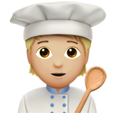 Кухар: світлий тон шкіри для Apple iOS 18.4