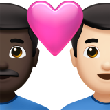 Закохана пара: чоловік чоловік дуже темний тон шкіри дуже світлий тон шкіри для Apple iOS 18.4