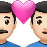 Закохана пара: чоловік чоловік Дуже світлий тон шкіри для Apple iOS 18.4
