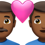 Закохана пара: чоловік чоловік темний тон шкіри для Apple iOS 18.4