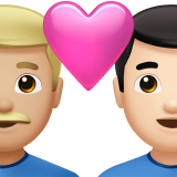 Закохана пара: чоловік чоловік світлий тон шкіри дуже світлий тон шкіри для Apple iOS 18.4