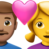 Пара з серцем-чоловік: середній тон шкіри, жінка: без тону шкіри для Apple iOS 18.4