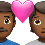 Пара з серцем: чоловік, особистість, середньо-темний тон шкіри для Apple iOS 18.4