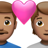Пара з серцем: чоловік, особистість, середній тон шкіри для Apple iOS 18.4