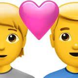 Пара з серцем: людина, чоловік для Apple iOS 18.4