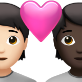 Закохана пара: дорослий дорослий дуже світлий тон шкіри дуже темний тон шкіри для Apple iOS 18.4