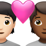 Закохана пара: дорослий дорослий дуже світлий тон шкіри темний тон шкіри для Apple iOS 18.4