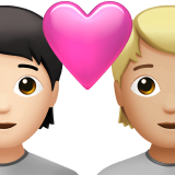 Закохана пара: дорослий дорослий дуже світлий тон шкіри світлий тон шкіри для Apple iOS 18.4