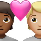 Закохана пара: дорослий дорослий темний тон шкіри світлий тон шкіри для Apple iOS 18.4