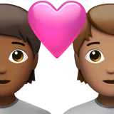 Закохана пара: дорослий дорослий темний тон шкіри середній тон шкіри для Apple iOS 18.4