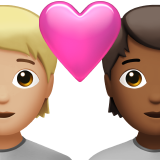 Закохана пара: дорослий дорослий світлий тон шкіри темний тон шкіри для Apple iOS 18.4