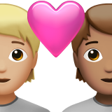 Закохана пара: дорослий дорослий світлий тон шкіри середній тон шкіри для Apple iOS 18.4
