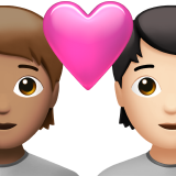 Закохана пара: дорослий дорослий середній тон шкіри дуже світлий тон шкіри для Apple iOS 18.4